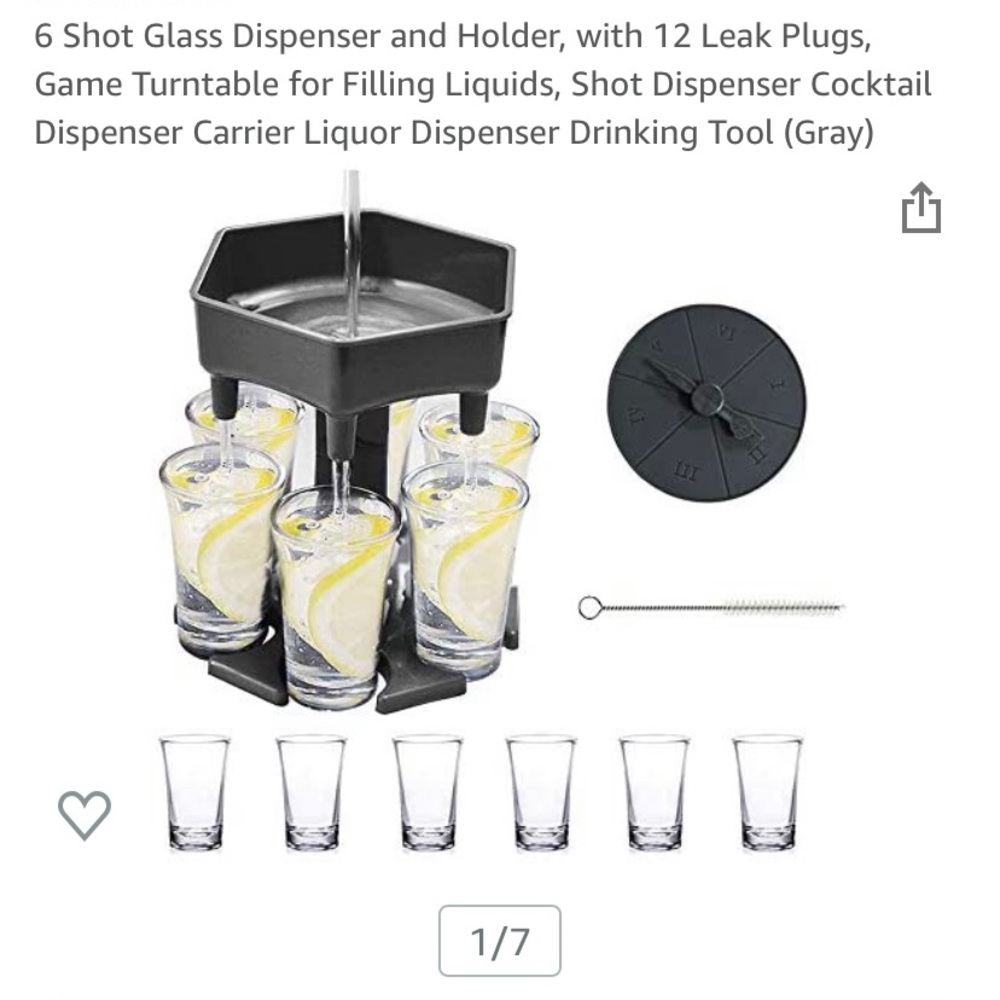 6 Ways Shot Glass Dispenser